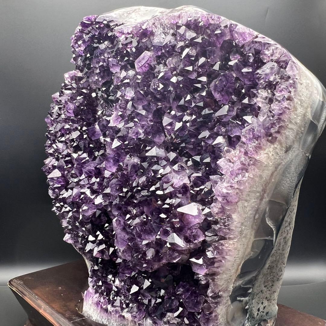 ☆極上超強開運☆絢爛華麗 超極大 美濃紫結晶☆ウルグアイ産 アメジストクラスター
