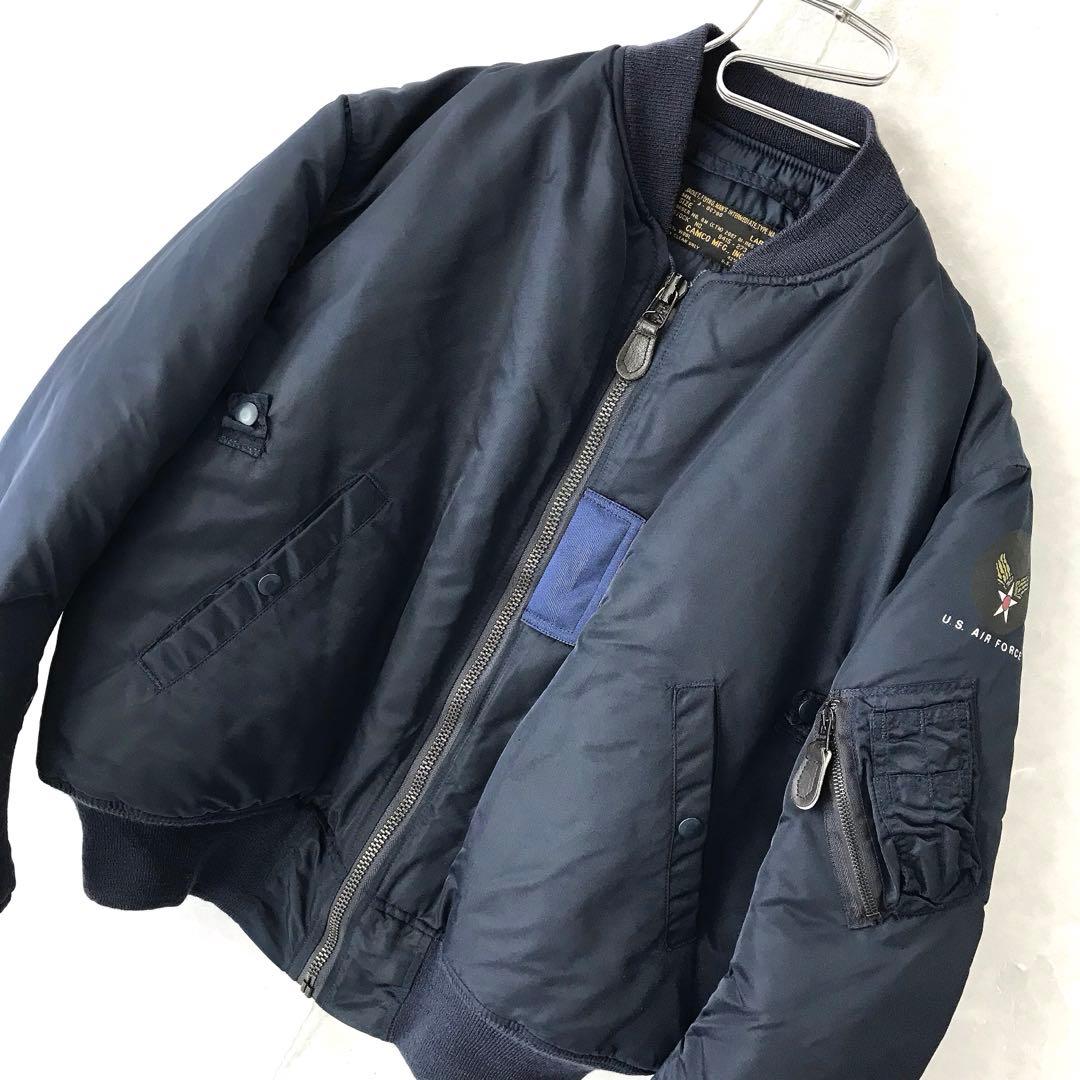 CAMCO MA-1 フライトジャケット 丈短 美品 レア ネイビー L