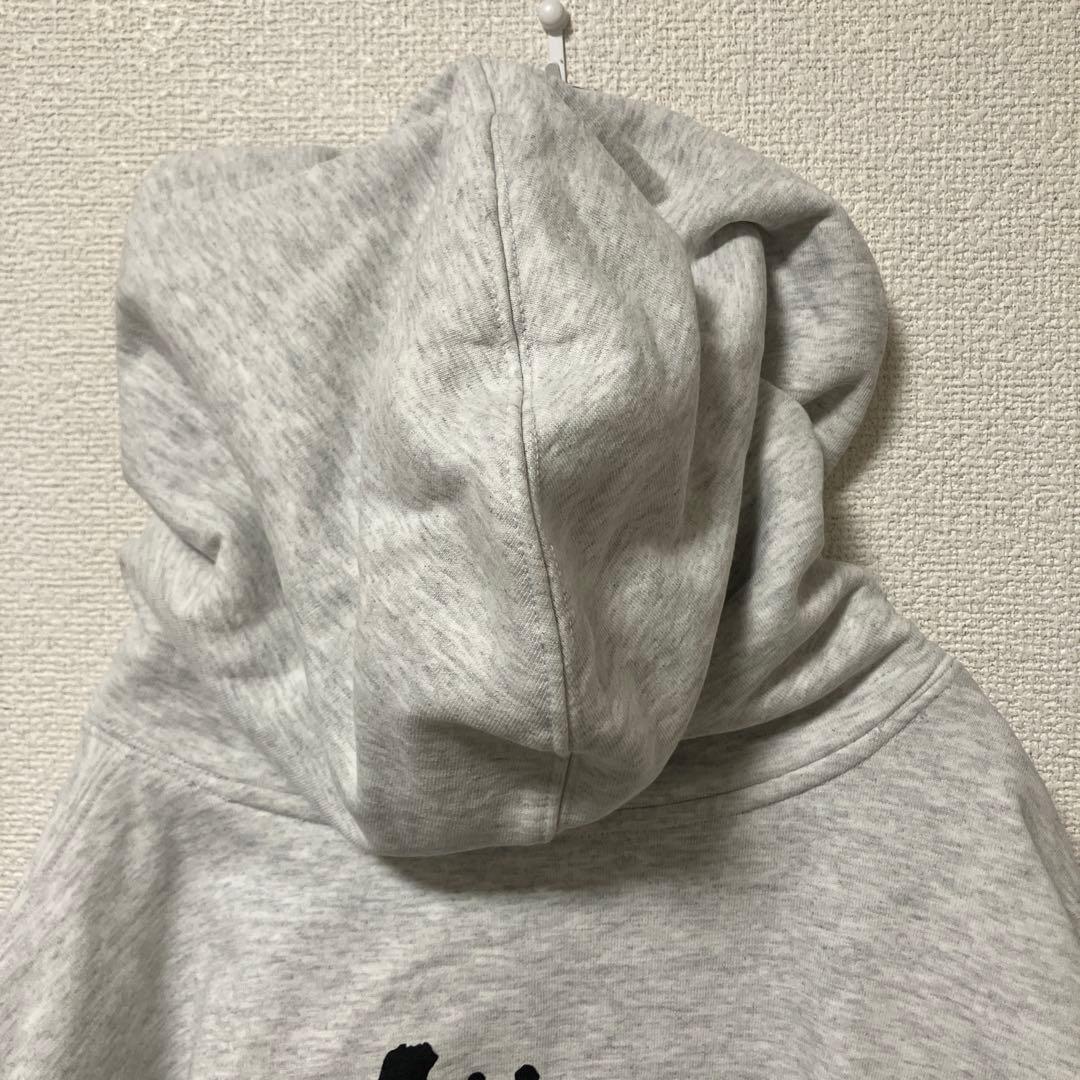 美品　ステューシー　Stussy グレー パーカー 折れ王冠ロゴ
