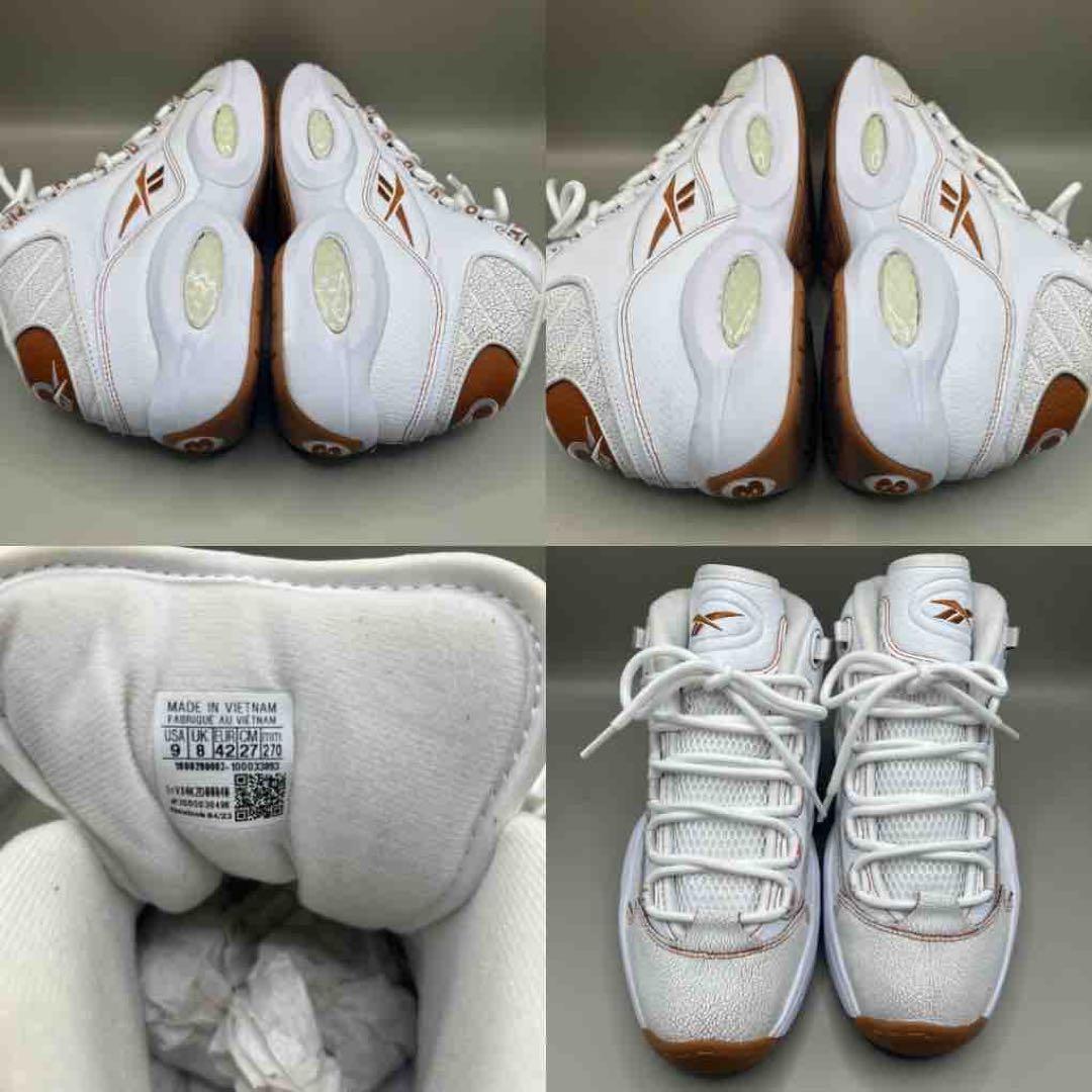 ★Reebok★QUESTION MID 27cm ホワイト ブラウン
