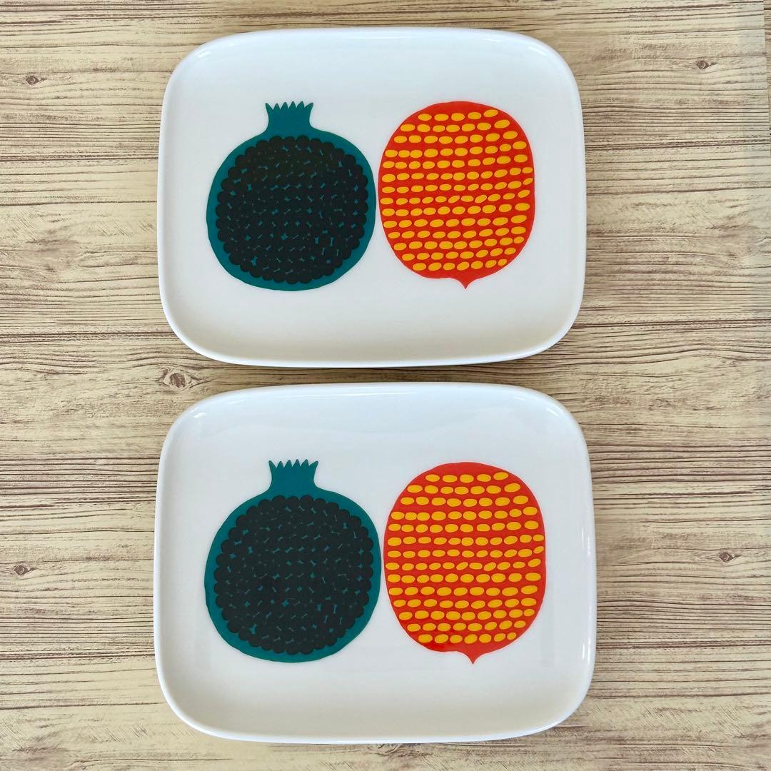 セール❗️marimekkoマリメッコ コンポッティ スクエアプレート2枚セット