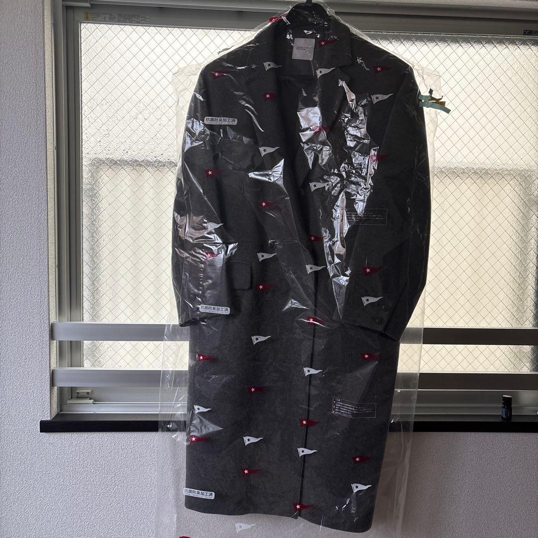 北欧暮らしの道具店　3WAYアレンジ襟のかろやかチェスターコート　グレー