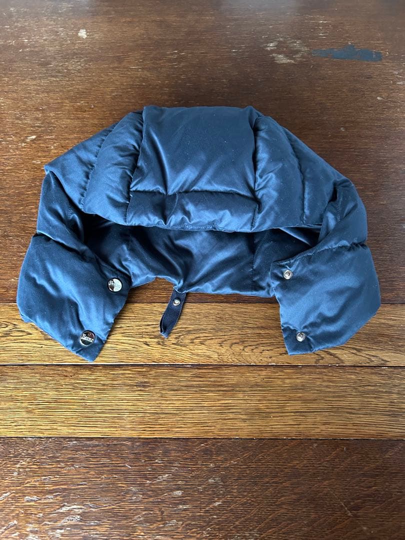 HERNO ヘルノ ノーカラー　ダウンジャケット ネイビー 42