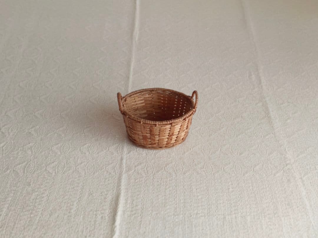 * vintage basket ❀ 両側 持ち手の * バスケット