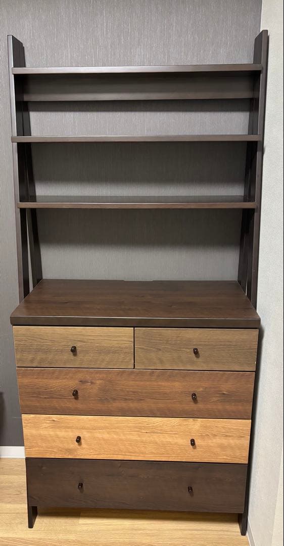 【送料込み】ニトリ チェストラック(ランダム2 80 DBR)/北欧風