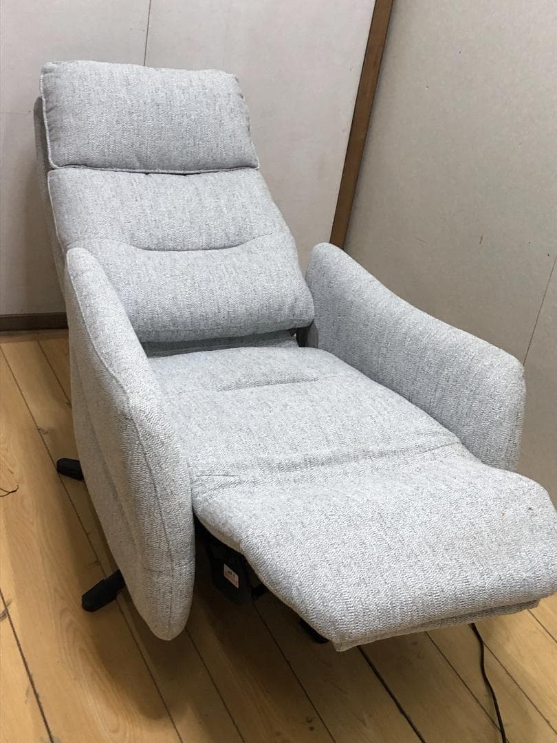 超美品！電動布張りリクライニングパーソナルチェア　2モーター LE01-2 GY