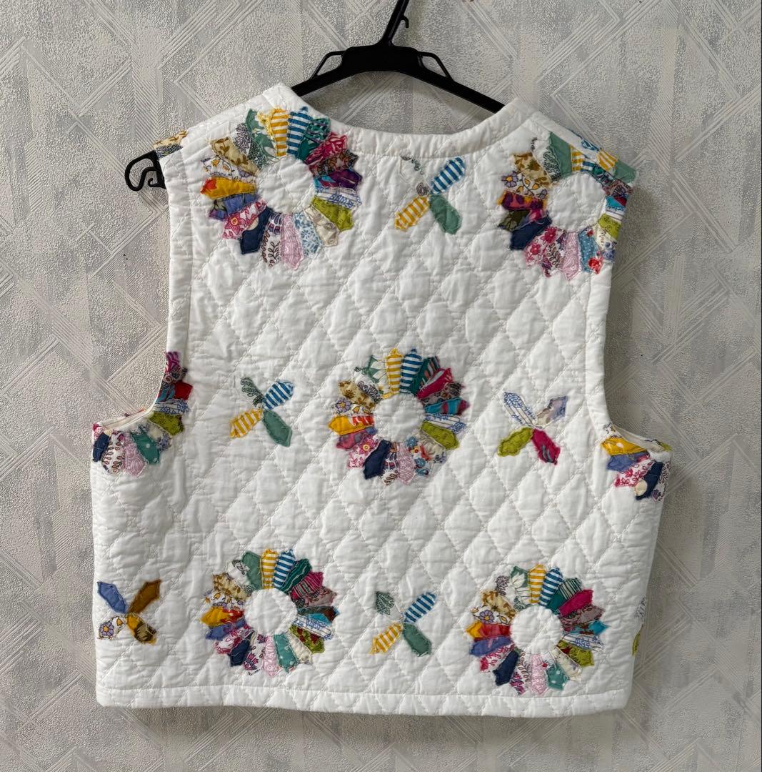 dahlia パッチワーク　キルト　ベスト