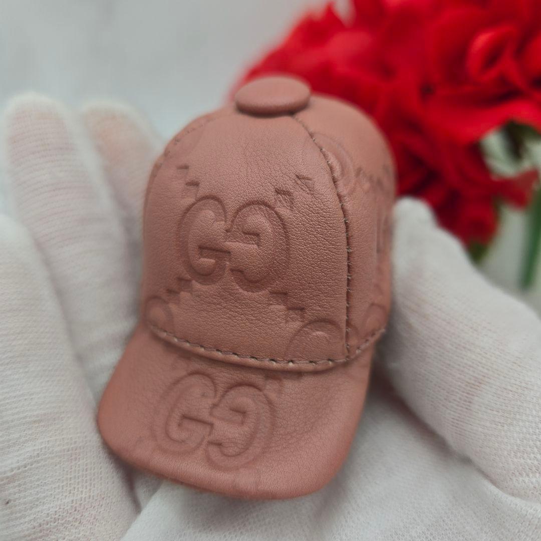 【未使用に近い】 GUCCI グッチ キーホルダー キーリング キャップ 帽子