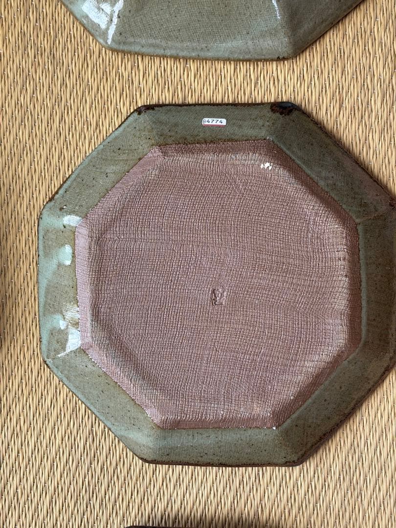 昇陽窯　丹波　立杭　八角皿　白　未使用　釉薬貫入民藝　角皿　6枚セット