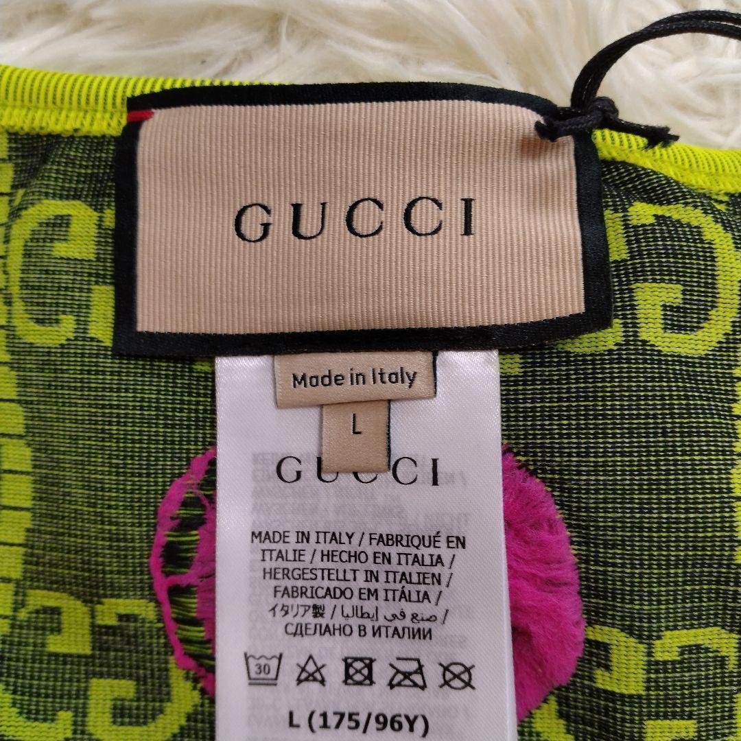 タグ付き GUCCI ジャガードタンクトップ L イエロー