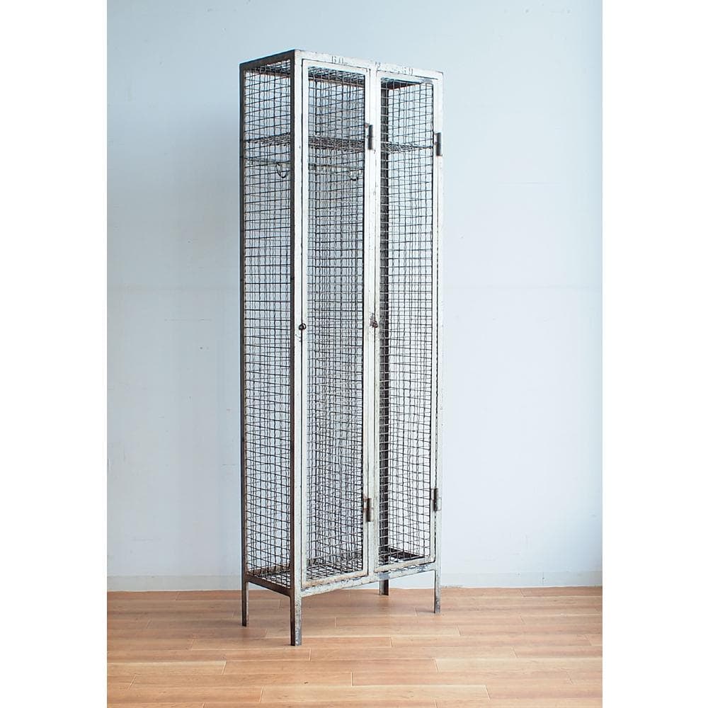 1950-60's ビンテージ ワイヤー メッシュロッカー 2ドア