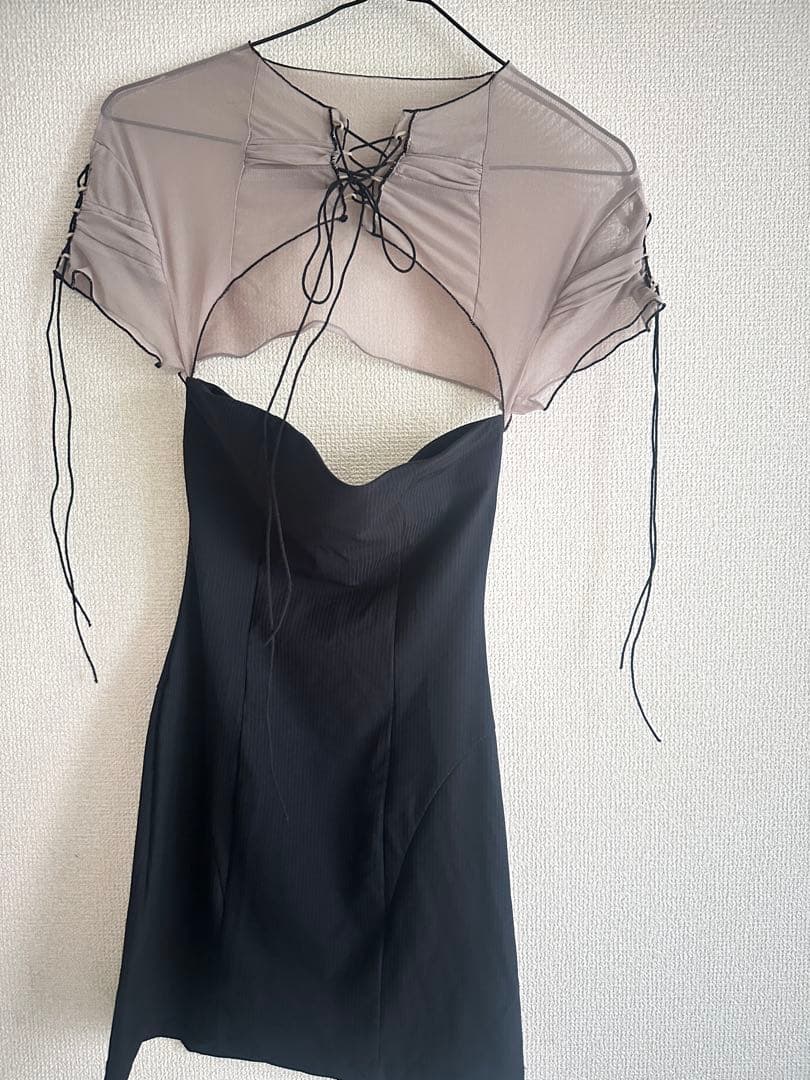 THEREDTHREAD　S lace up dress mini