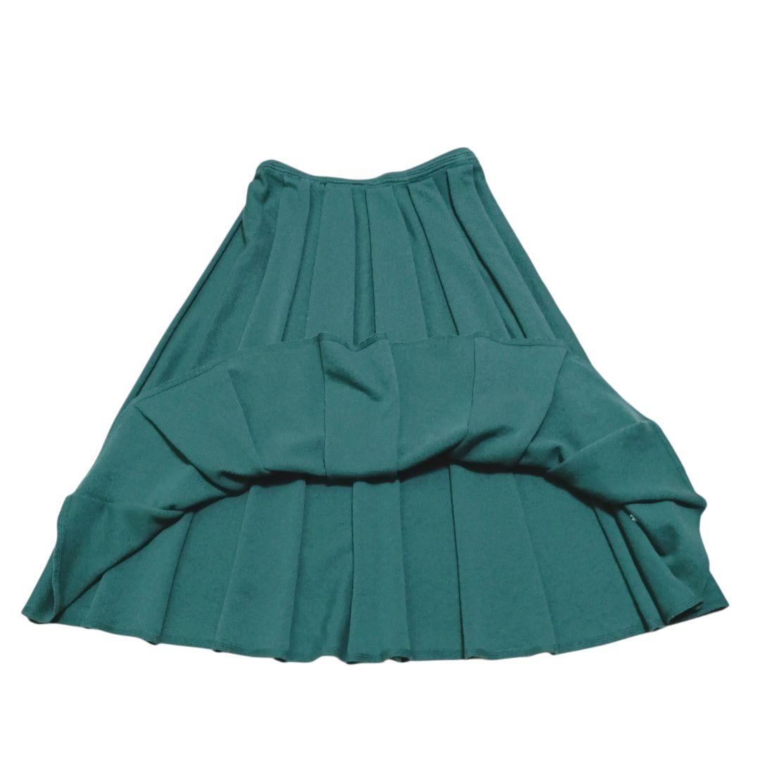 美品✨️MALO プリーツスカート 緑 40 カシミヤ100% 高級 防寒