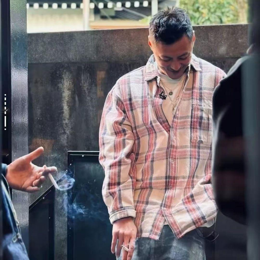 MADNESS ヘビーウォッシュ ダメージ加工 フランネルシャツ