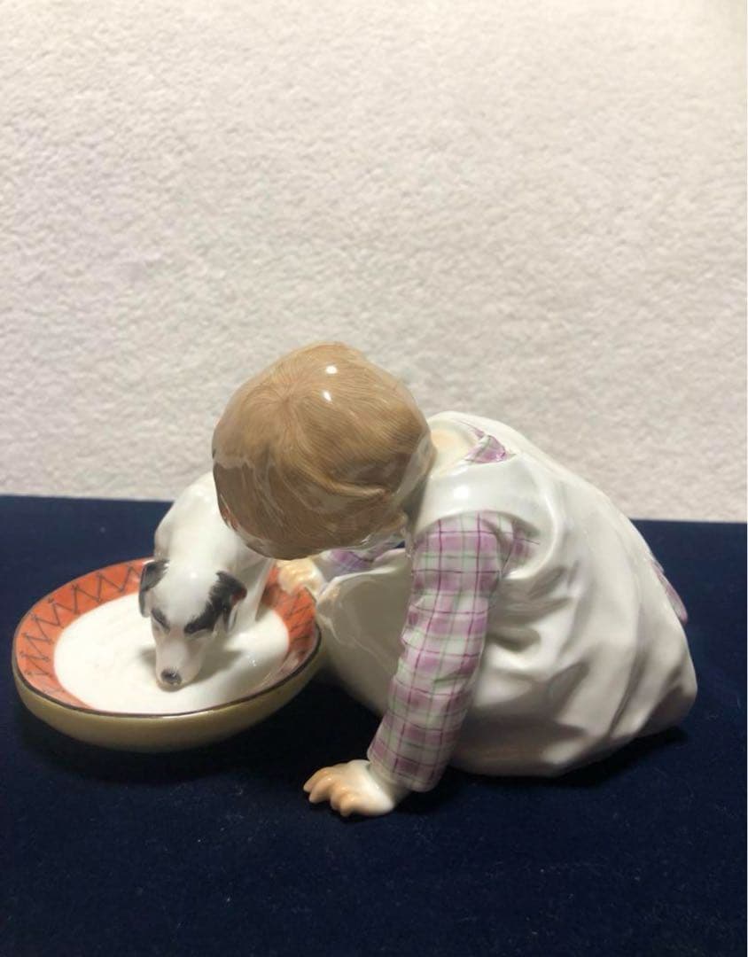 兼ママさん専用MEISSEN★マイセン★ヘンチェル人形2SET★ブルー オニオン