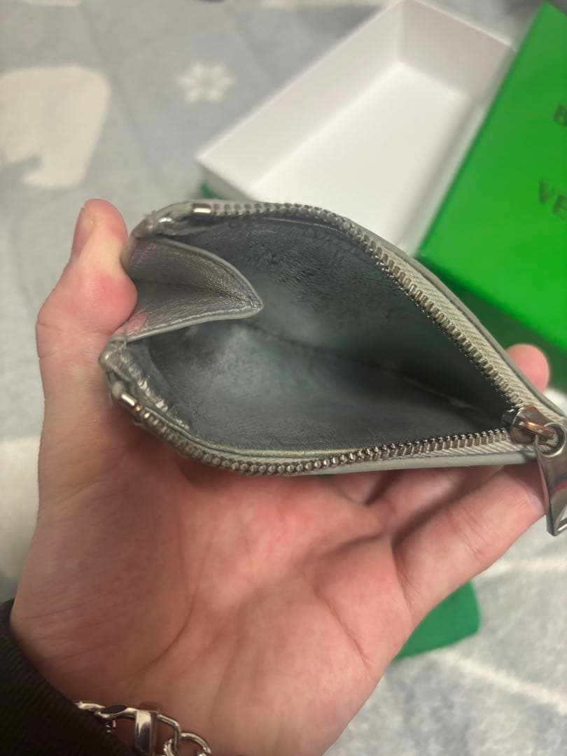BOTTEGA VENETA シルバー 二つ折り財布
