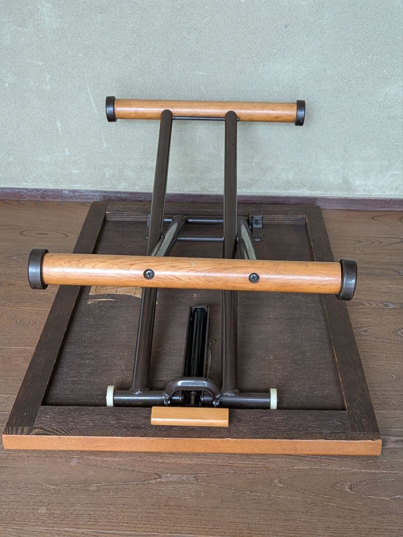 オスロ　リフティング・テーブル　オーク　昇降機構ガス抜け