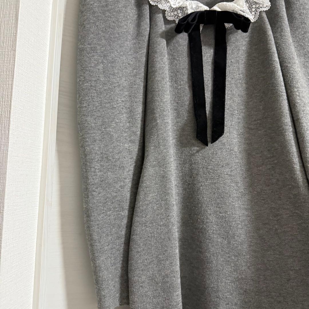 SNIDEL♡ フリルネックニットワンピース