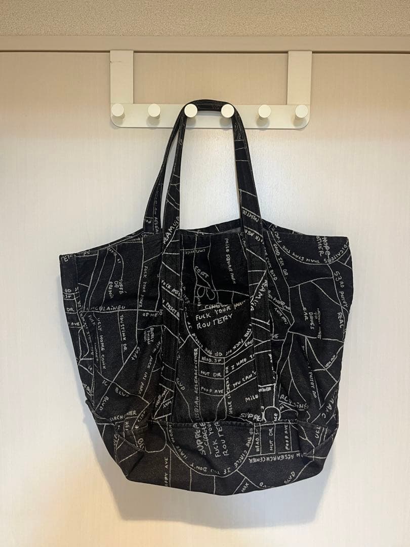 バッグ Supreme Gonz Map Denim Tote Washed Black