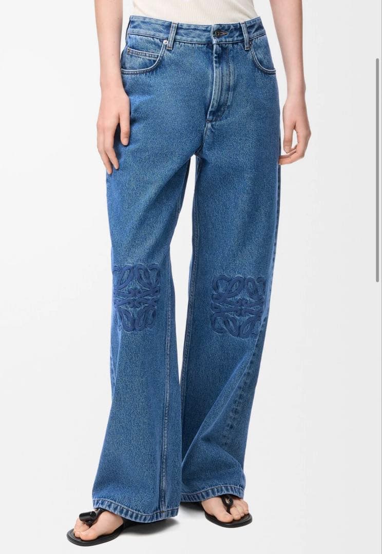 ロエベ アナグラム バギー ジーンズ（コットン）