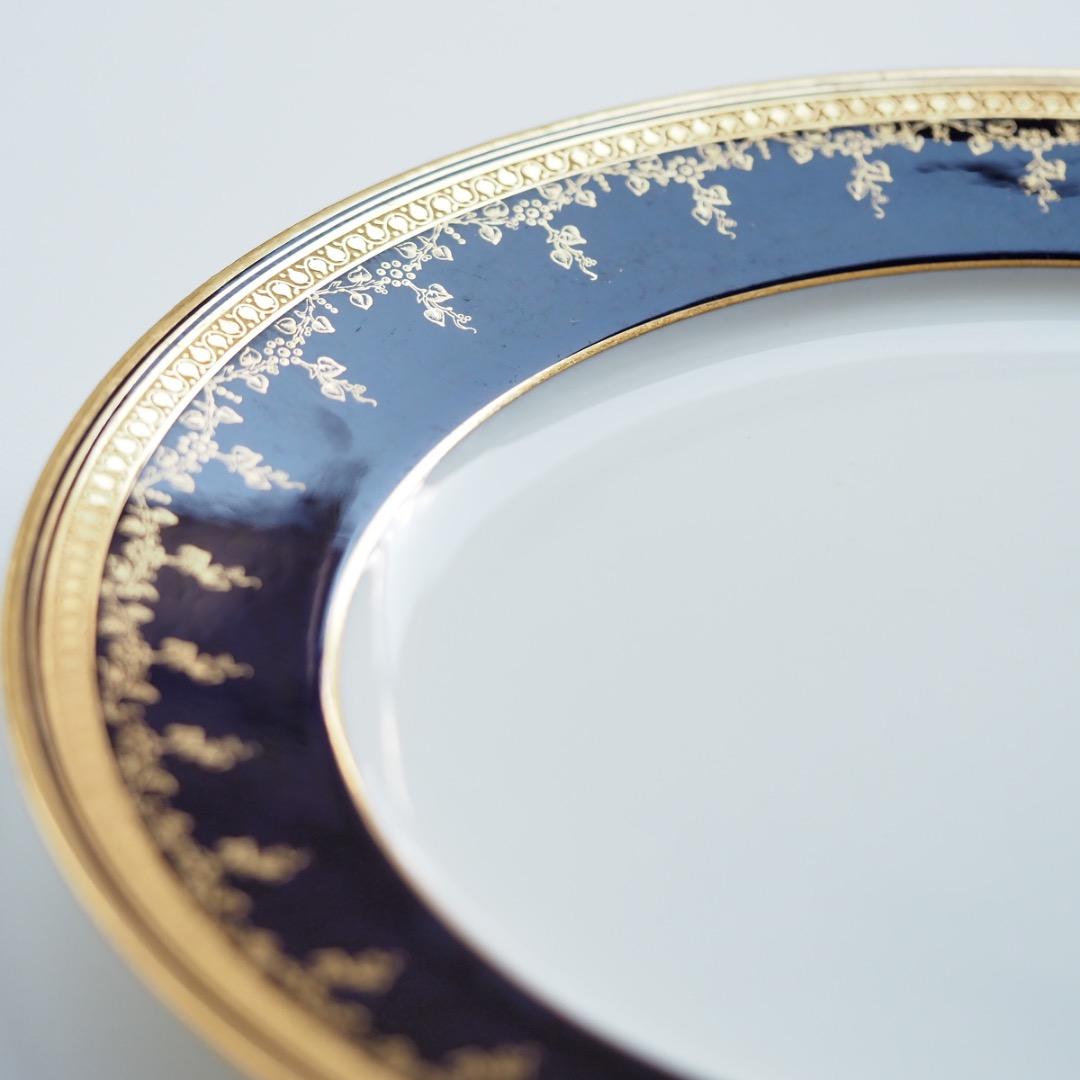 コウルドン 藍地金彩 プレート 径258mm / N83G Cauldon