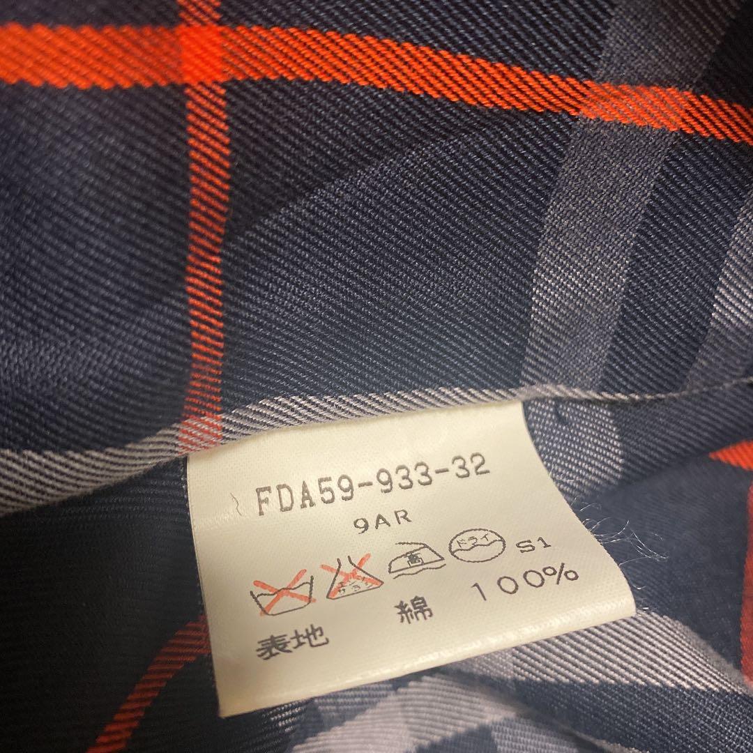 burberrys'ステンカラーコート ノバチェック 濃紺