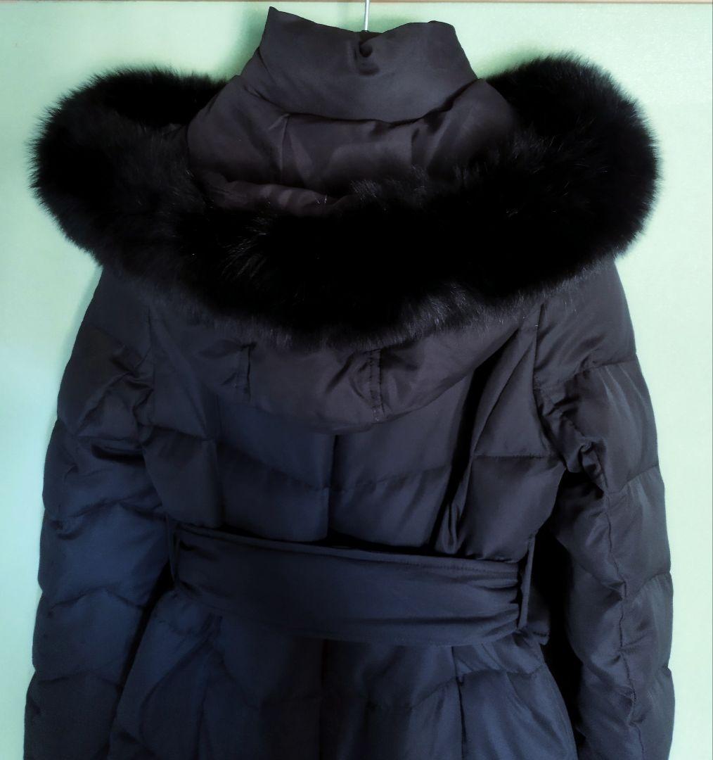 フォックスファー付きロングダウンコート／ タグ付未使用品