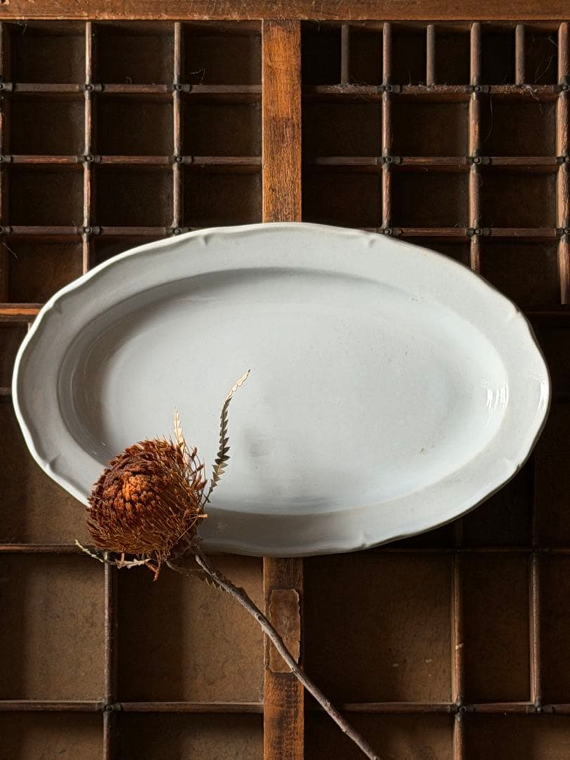 ⚫︎フランスアンティーク⚫︎クレイユ モントロー⚫︎花リムのラビィエ 美品 希少