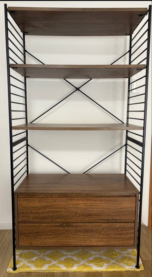 ユニットシェルフ【ウィル】WiLL 引き出しキャビネット＋棚3枚＋フレーム