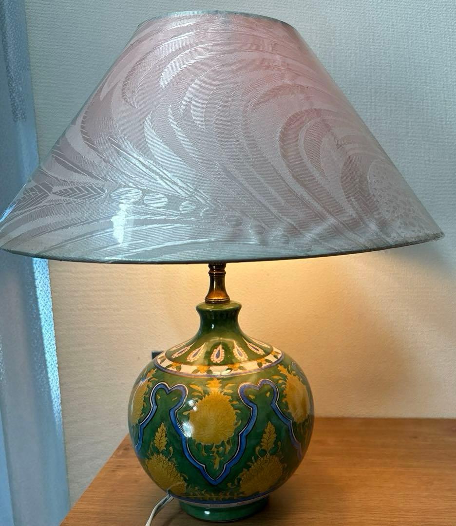 ベッドサイドライト フロアライト 照明　アジアンテイスト 陶器　テーブルランプ