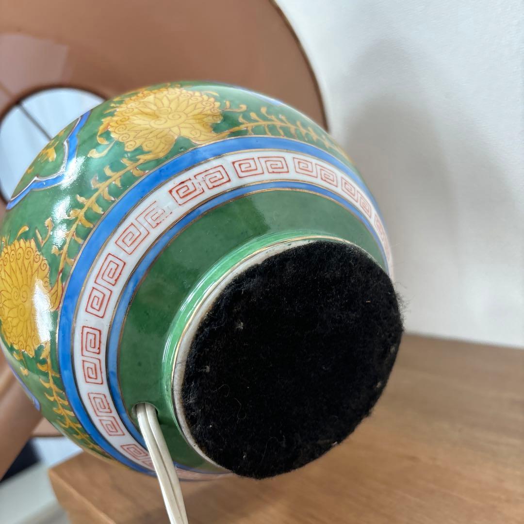 ベッドサイドライト フロアライト 照明　アジアンテイスト 陶器　テーブルランプ