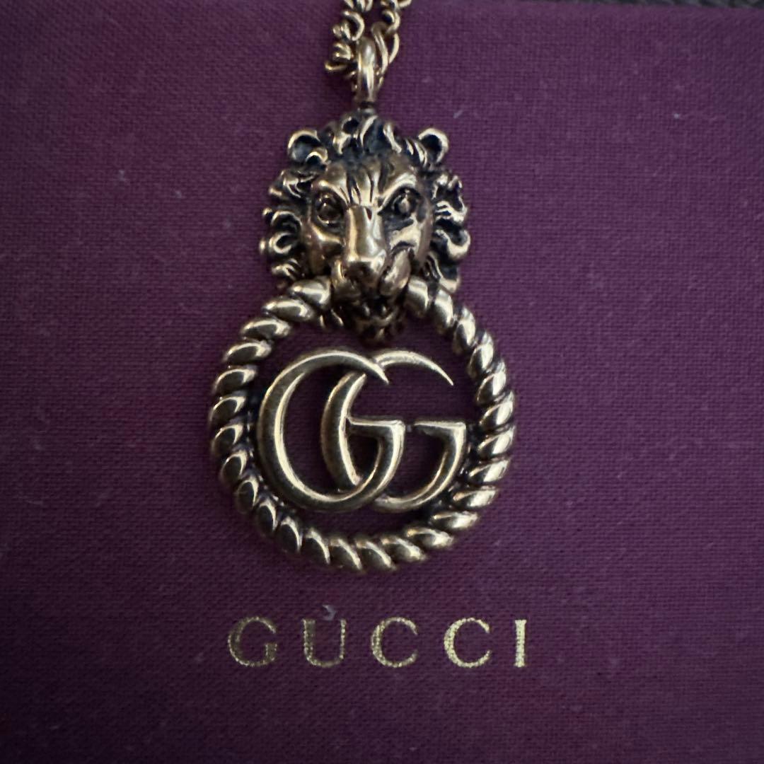 GUCCI グッチ ネックレス ゴールド ライオン チェーン 希少