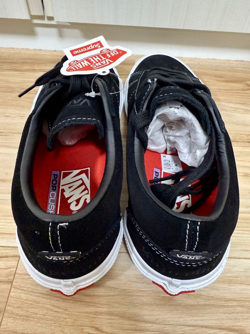 新品未使用VANS スニーカー ブラック Supremeコラボ