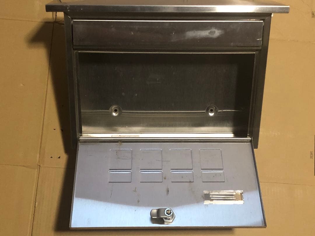 ステンレス郵便受箱 H260xW360xD85