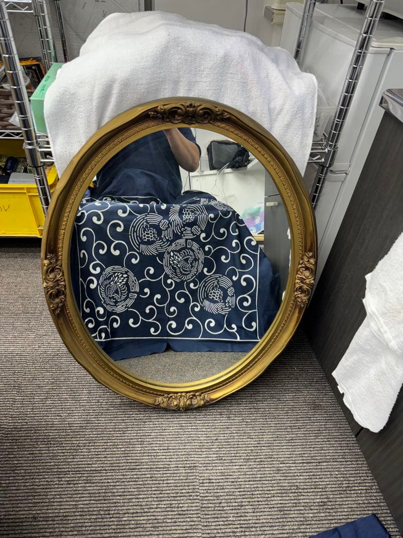 ウォールミラー　アンティーク調　壁掛け　大型鏡