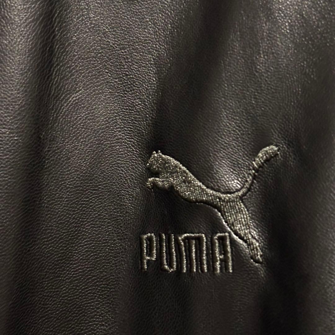 【PUMA】T7 オーバーサイズフェイクレザーボンバージャケット　ブラック　M