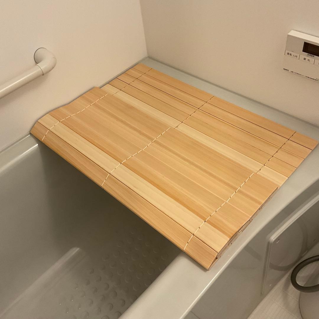 【ShinRin Yoku】森林浴 無垢ひのき 巻ける風呂ふた 未使用お値打品