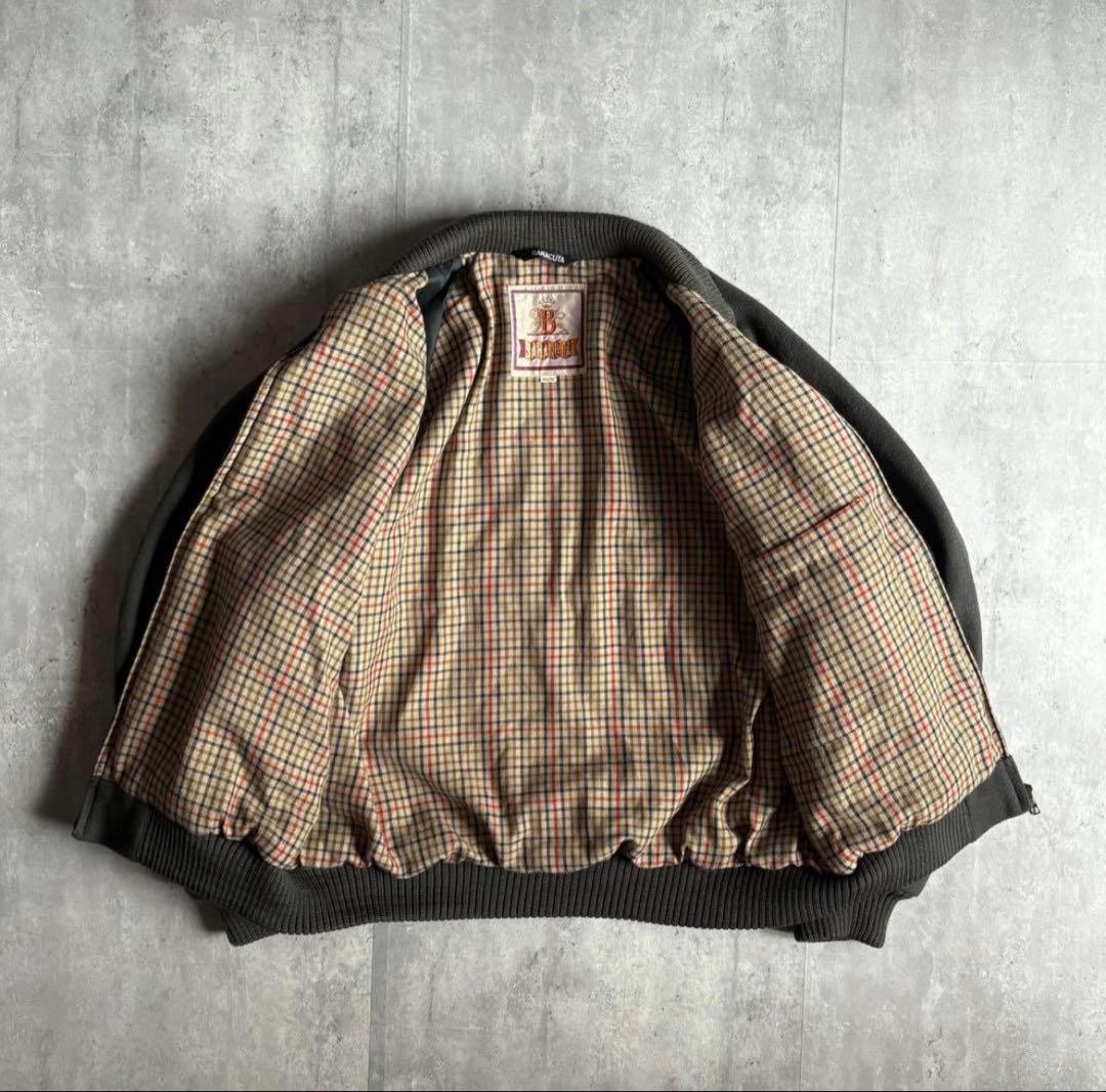 【90s BARACUTA】カシミア　G9 スイングトップ　裏地チェック　短丈