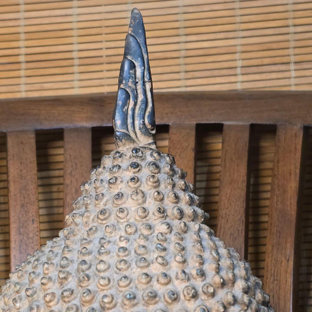 仏頭　レプリカ　タイ　スコータイ　金属製 40cm