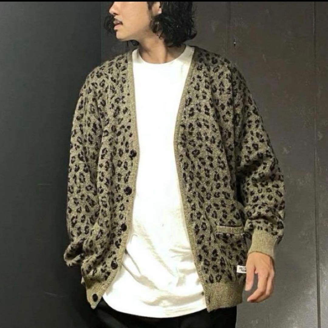 WACKO MARIA 24FW レオパード モヘヤカーディガン ワコマリア