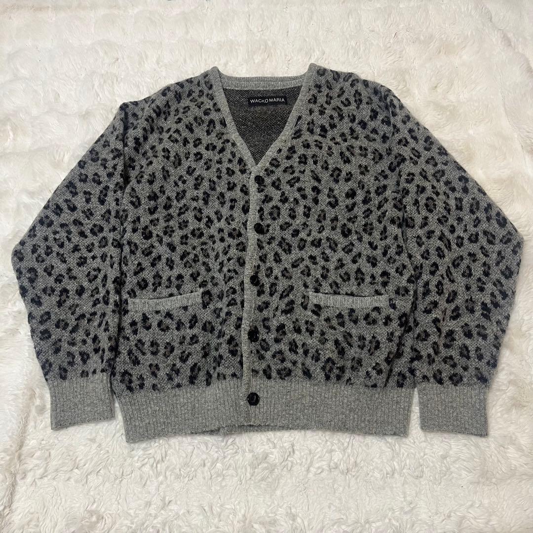 WACKO MARIA 24FW レオパード モヘヤカーディガン ワコマリア