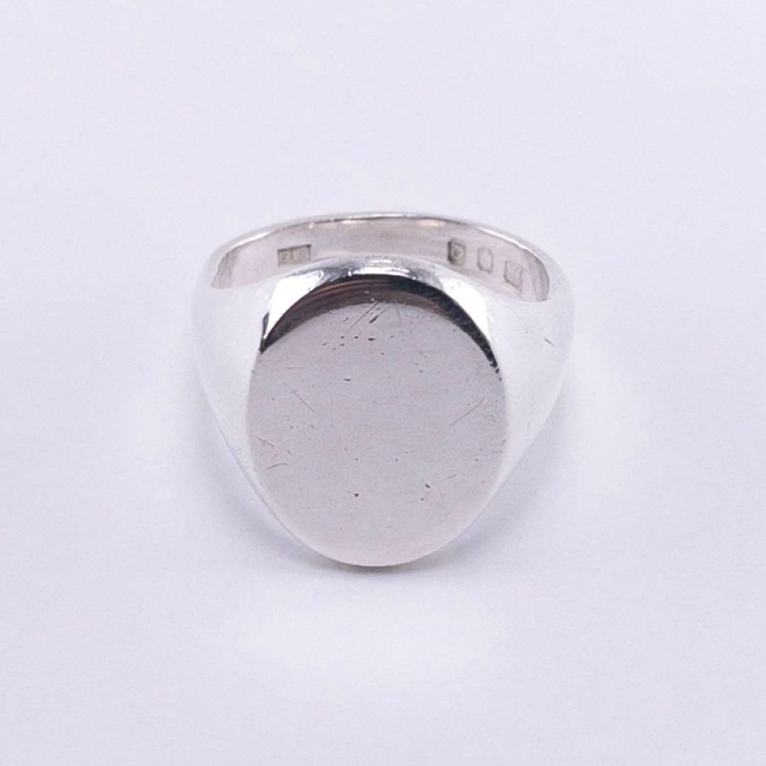 英国 60s ヴィンテージ シルバー925 10g シグネット リング 21号
