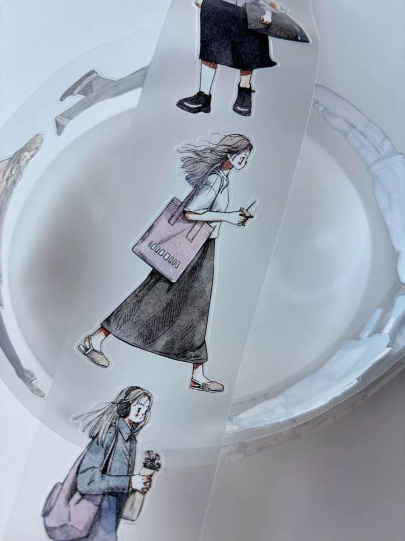 新品　走過　PET霧面型抜きタイプ　マスキングテープ　マステ　10m