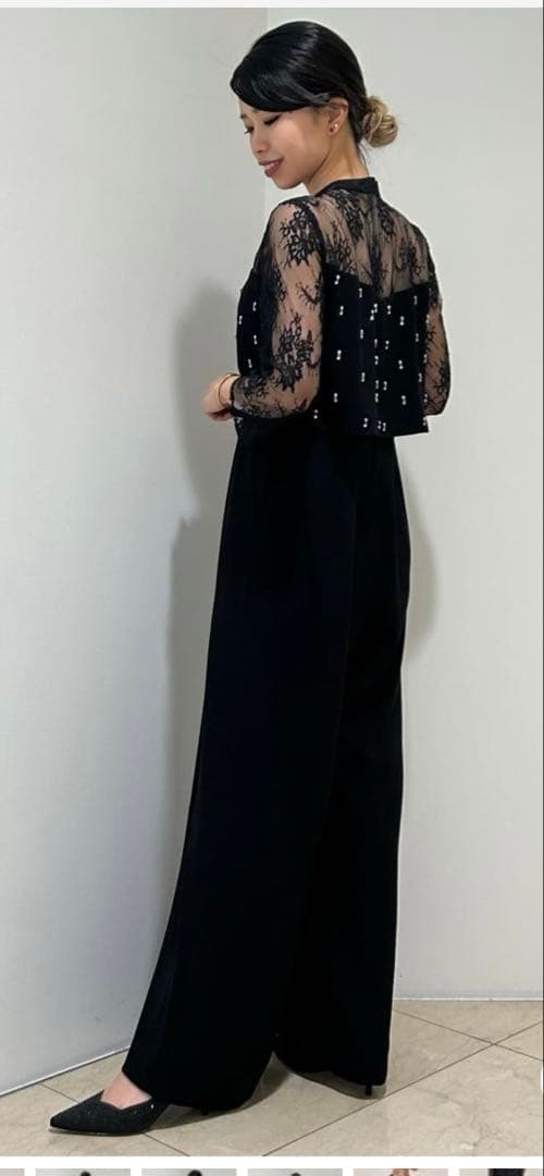 GRACE CONTINENTAL 刺繍ワイドサロペット　サイズ36