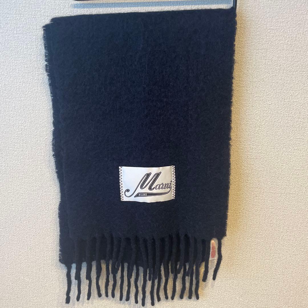 Marni マフラー ネイビー