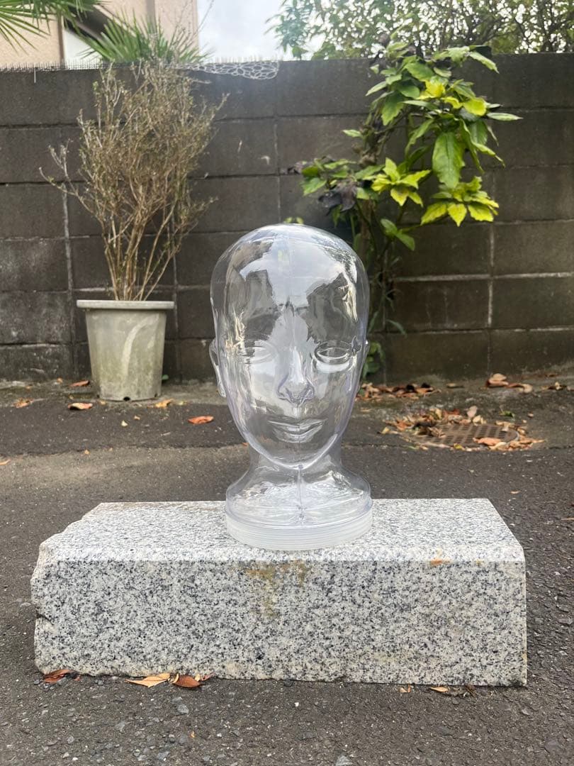 ヘッドマネキン貯金箱　置物　スペースエイジ　モダン　オブジェ　アート顔