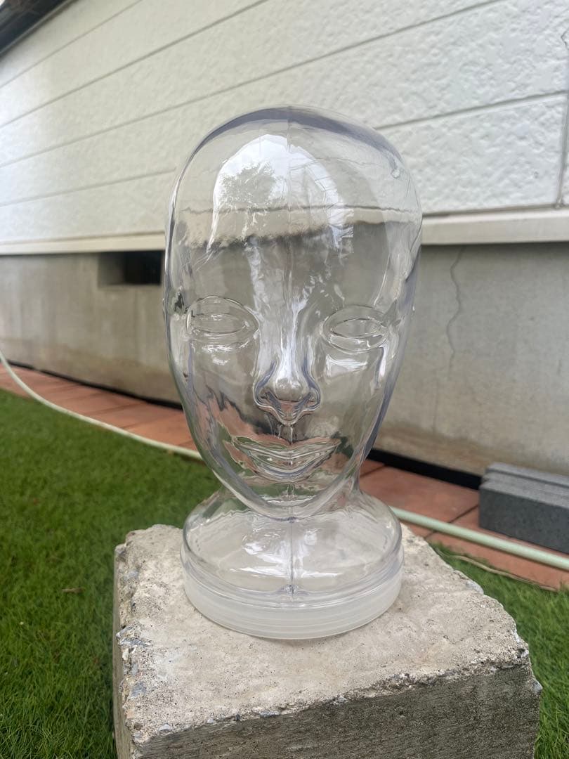 ヘッドマネキン貯金箱　置物　スペースエイジ　モダン　オブジェ　アート顔