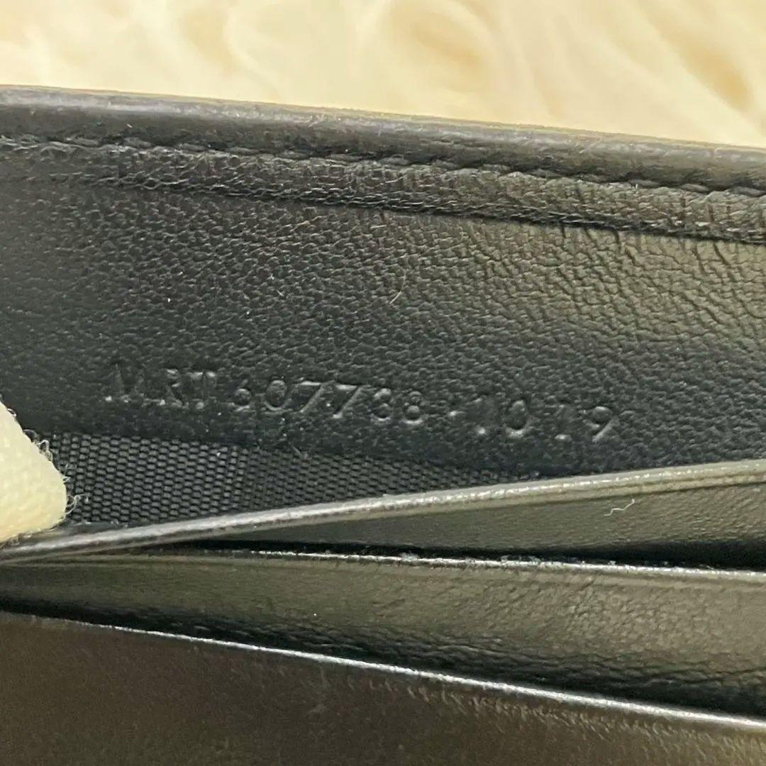 みんちあ様✨SAINT LAURENT マネークリップ　クロコ型押し　YSL 黒