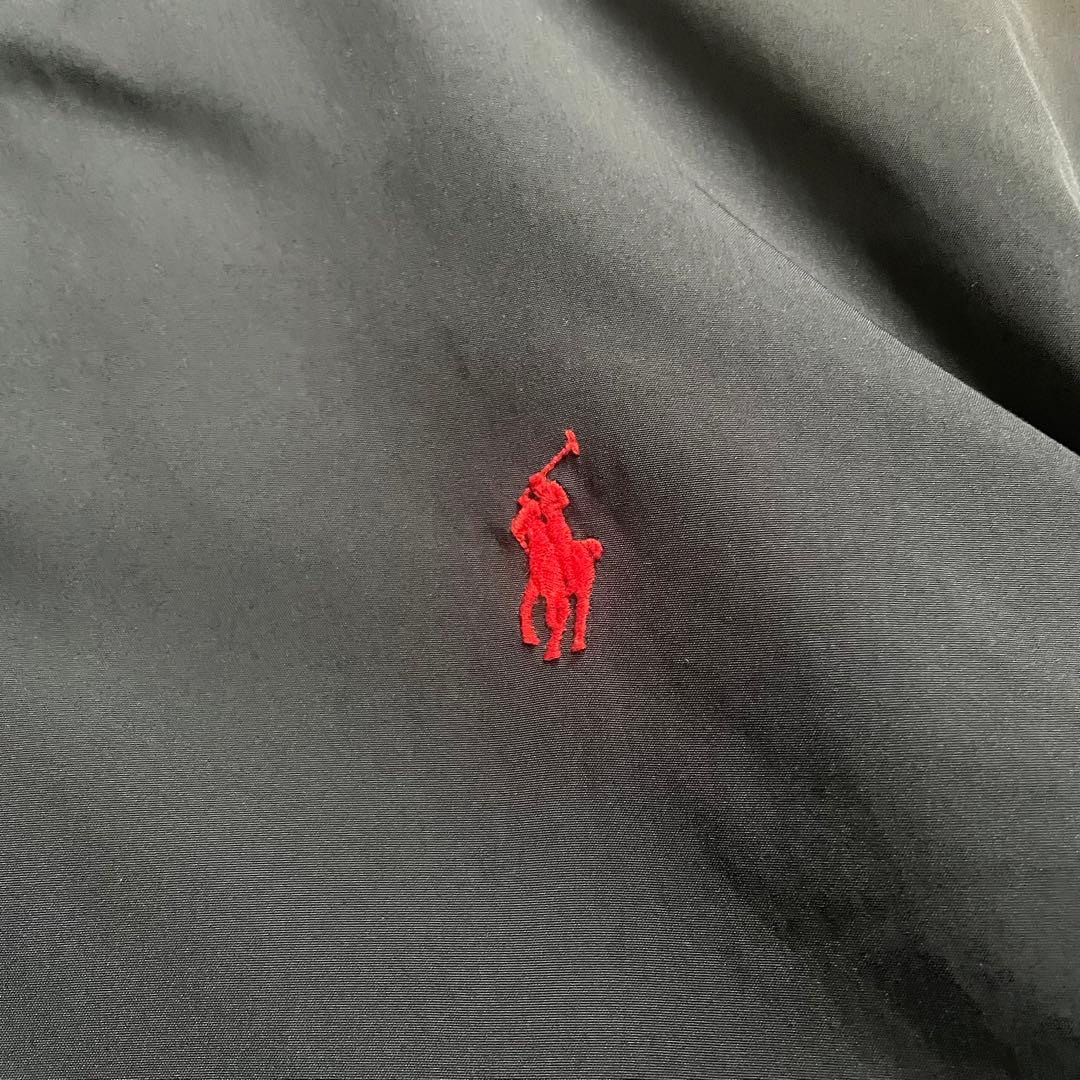 美品★ポロラルフローレン★中綿ブルゾン★赤ポニー★フード収納★L