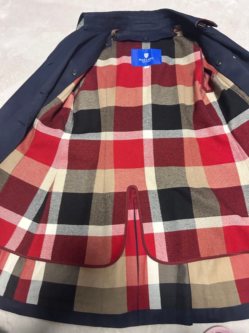 BURBERRY ブルーレーベル クレストブリッジ濃紺　トレンチコート 38